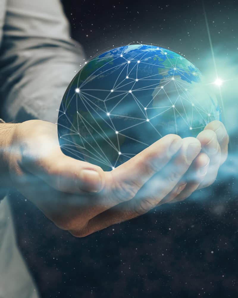 Man with world in his hands Man with world in his hands